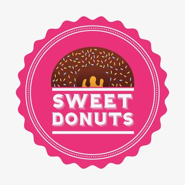 Zoete donuts ontwerp — Stockvector