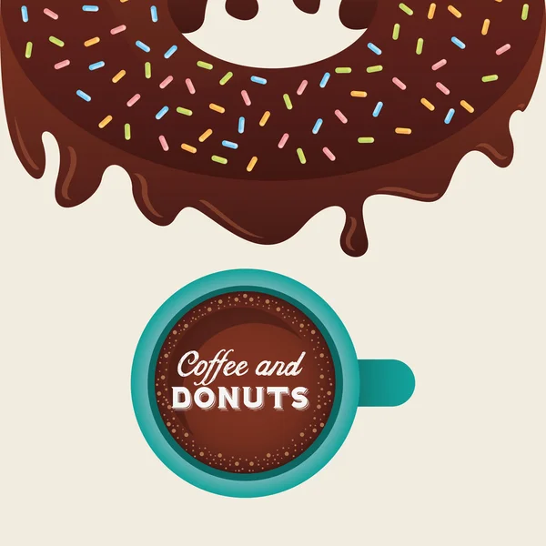 Zoete donuts ontwerp — Stockvector