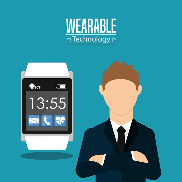 Design de tecnologia wearable — Vetor de Stock