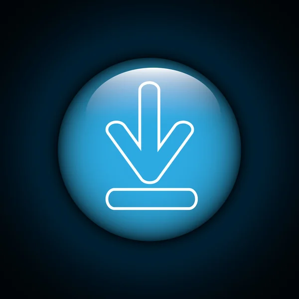 Interner Download rundes Symbol — Stockvektor