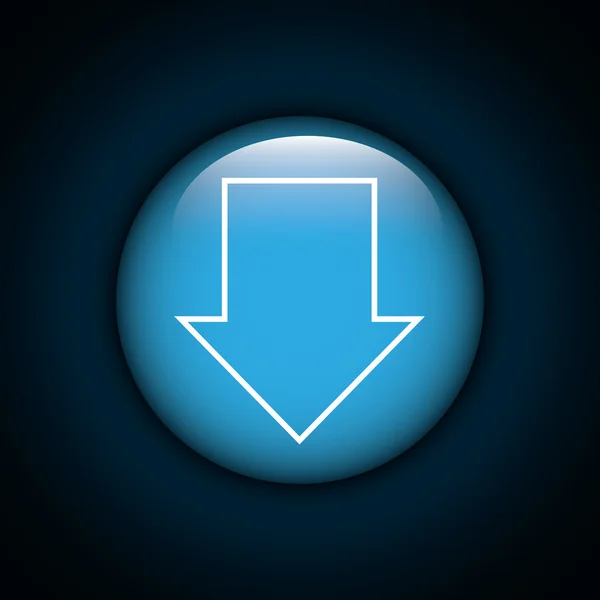 Interner download round icon — Stock Vector