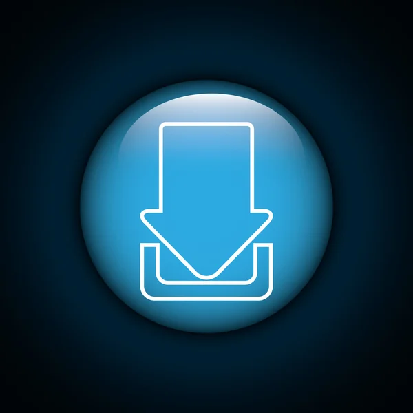 Interner Download rundes Symbol — Stockvektor