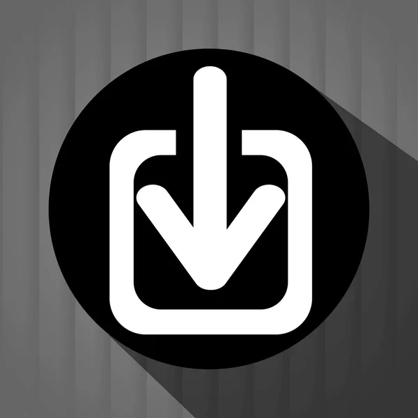Interner descargar icono redondo — Vector de stock