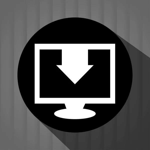 Interner Download rundes Symbol — Stockvektor