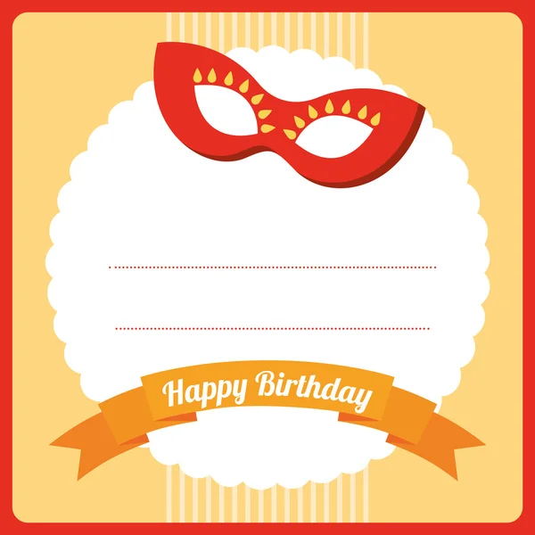 Felice compleanno carta di design — Vettoriale Stock