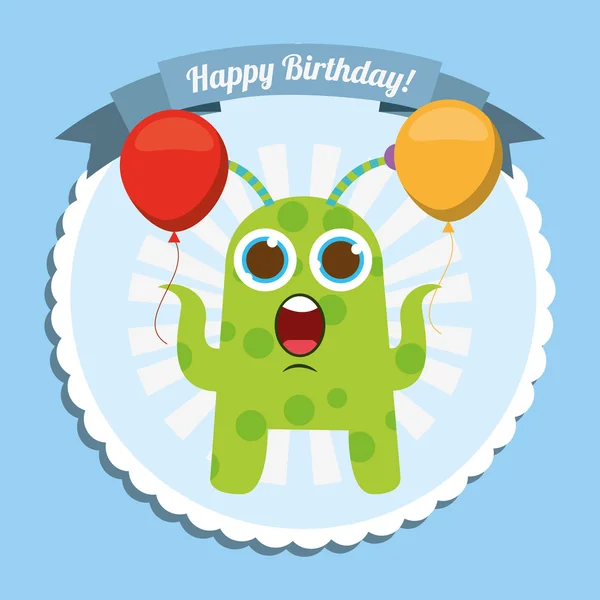 Happy birthday card design — Stock Vector