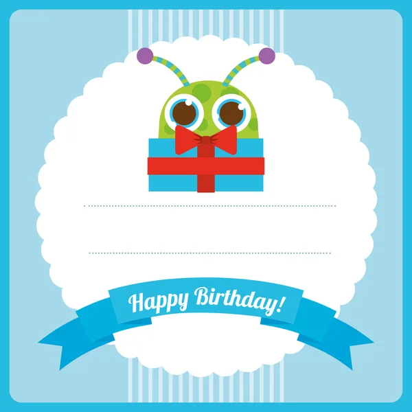 Design de cartão de aniversário feliz —  Vetores de Stock