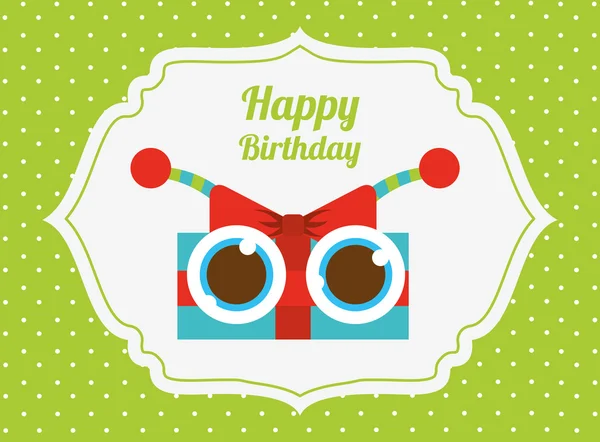 Felice compleanno carta di design — Vettoriale Stock