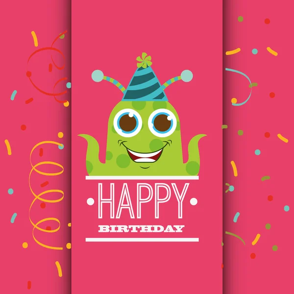 जन्मदिन मुबारक कार्ड डिजाइन — स्टॉक वेक्टर