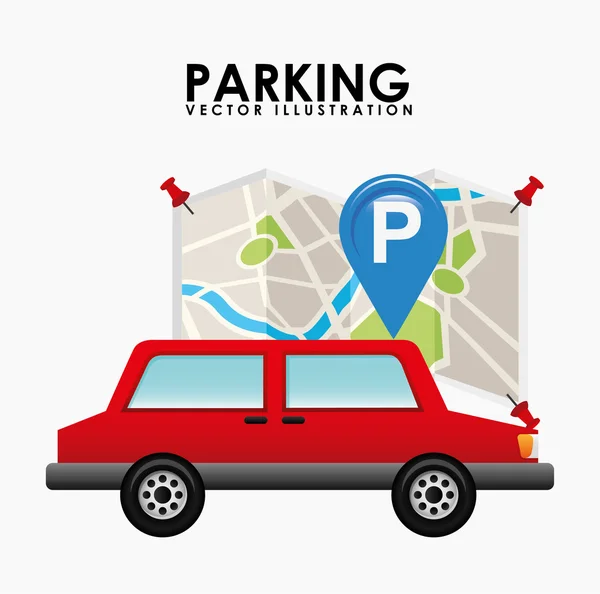 Parking service design — Stock Vector