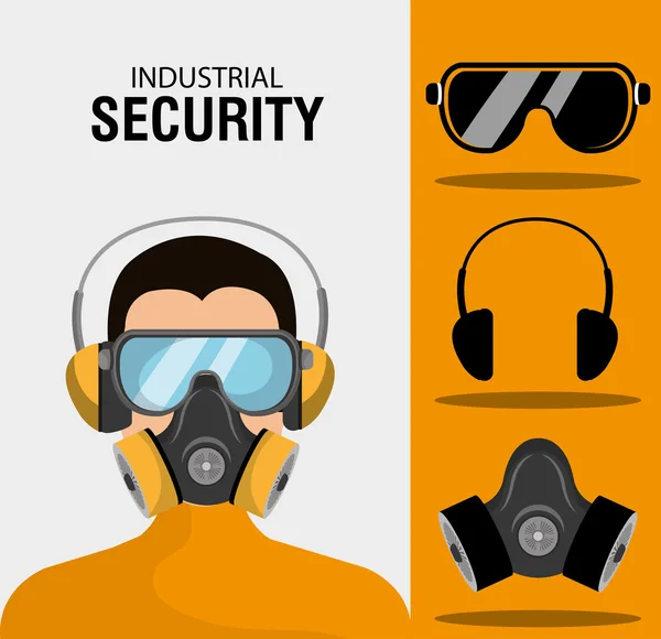 Industriële veiligheidsapparatuur — Stockvector
