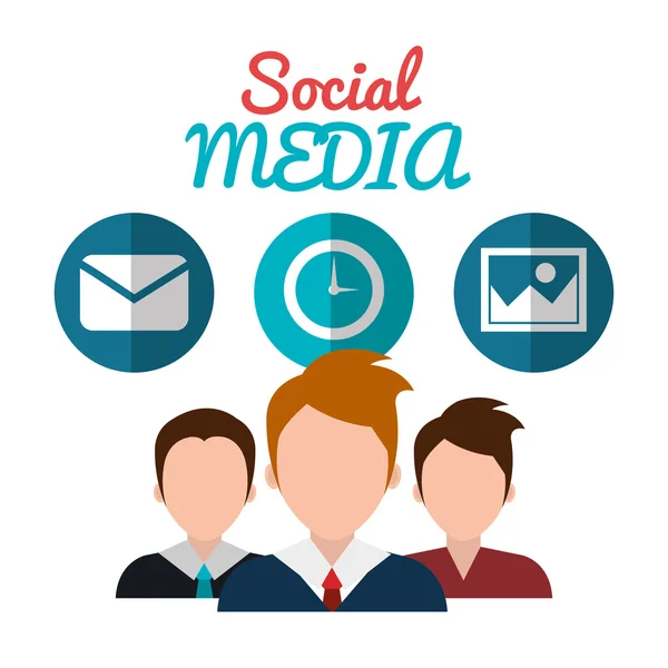 Sociale media en digitale marketing — Stockvector