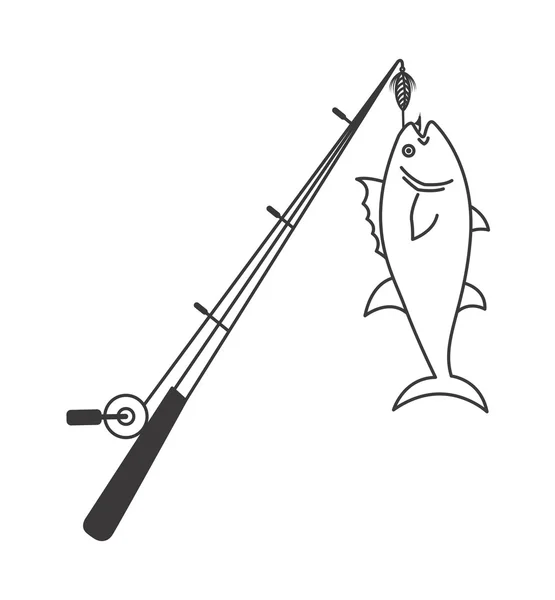 Gran diseño de pesca — Vector de stock