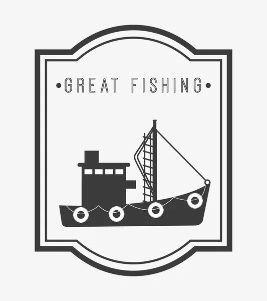 Skvělé rybaření design — Stockový vektor