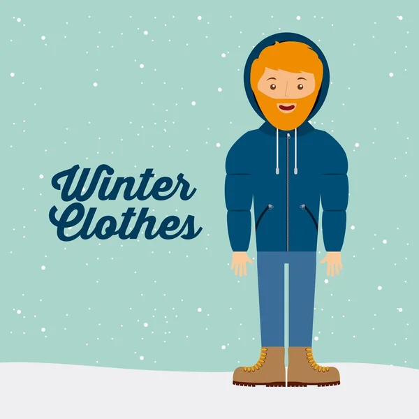 Winterkleren ontwerpen — Stockvector