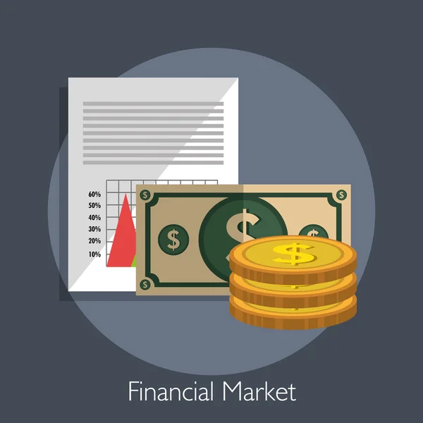 Finansmarknaden grafik — Stock vektor