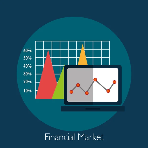Gráfico del mercado financiero — Archivo Imágenes Vectoriales