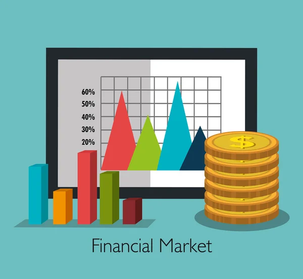 Financial market graphic — Stock Vector