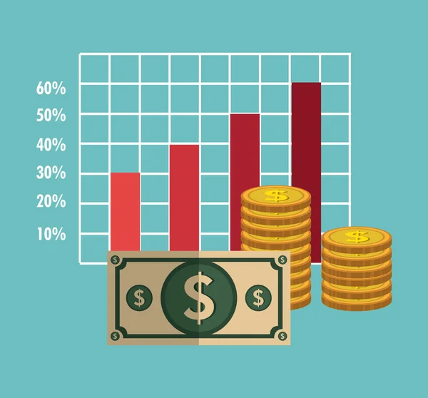 Finansmarknaden grafik — Stock vektor