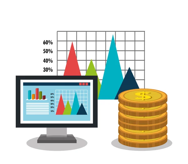 Finančního trhu grafika — Stockový vektor