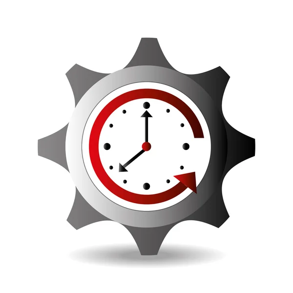 Heure, horloge, icône de la montre — Image vectorielle