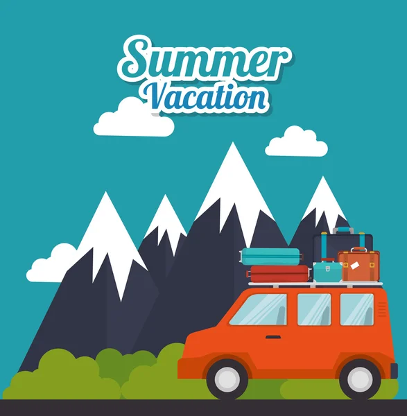 Summer, travel and vacations — Stock Vector