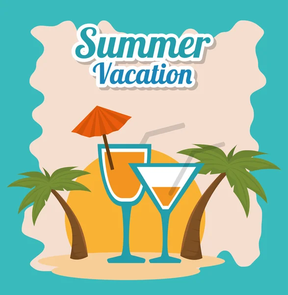 Sommer, Reisen und Urlaub — Stockvektor