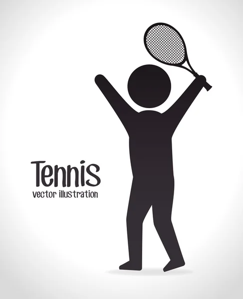 Τένις παιχνίδι αθλητισμού — Διανυσματικό Αρχείο