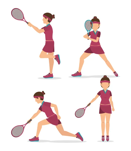 Tenis deporte juego — Archivo Imágenes Vectoriales