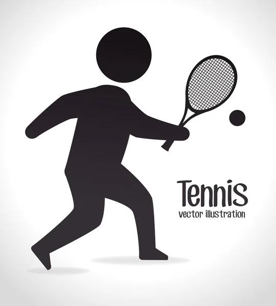 Tenis joc de sport — Vector de stoc