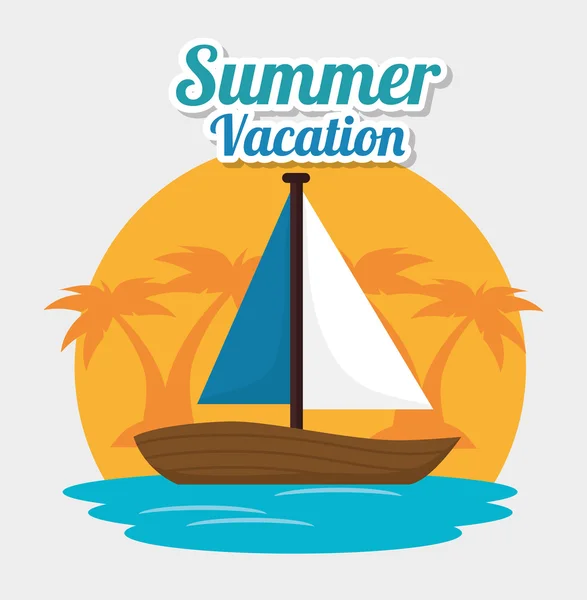 Summer, travel and vacations — Stock Vector