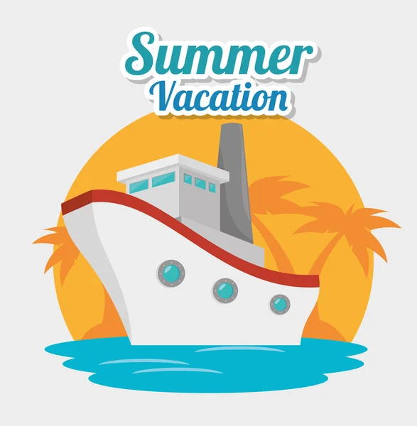 Summer, travel and vacations — Stock Vector