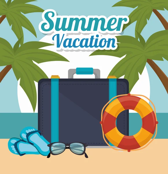 Verão, viagens e férias — Vetor de Stock