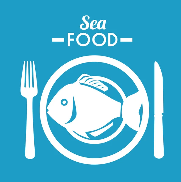 Gastronomi makanan laut - Stok Vektor
