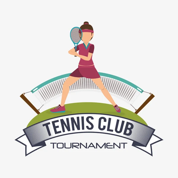 Tenis spor oyunu — Stok Vektör