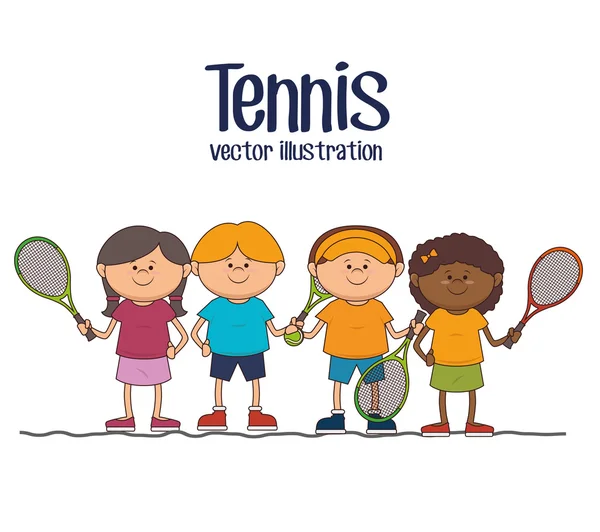 Tennis jeu de sport — Image vectorielle