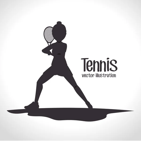 Tenis joc de sport — Vector de stoc