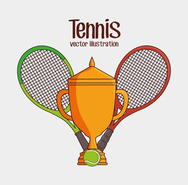 Tennis jeu de sport — Image vectorielle