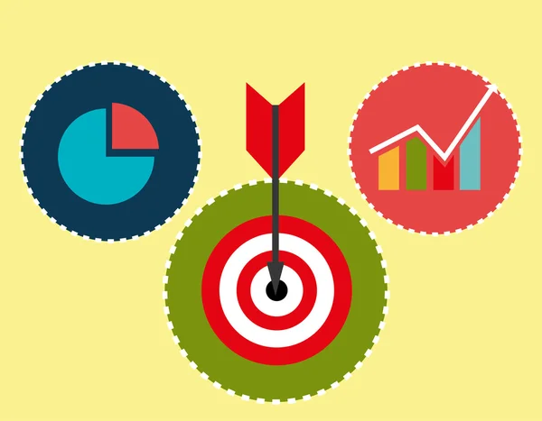 Target market graphic design — Stock Vector