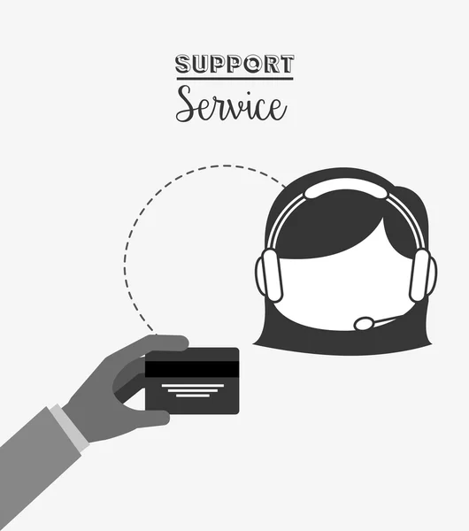 Conception de services de soutien — Image vectorielle