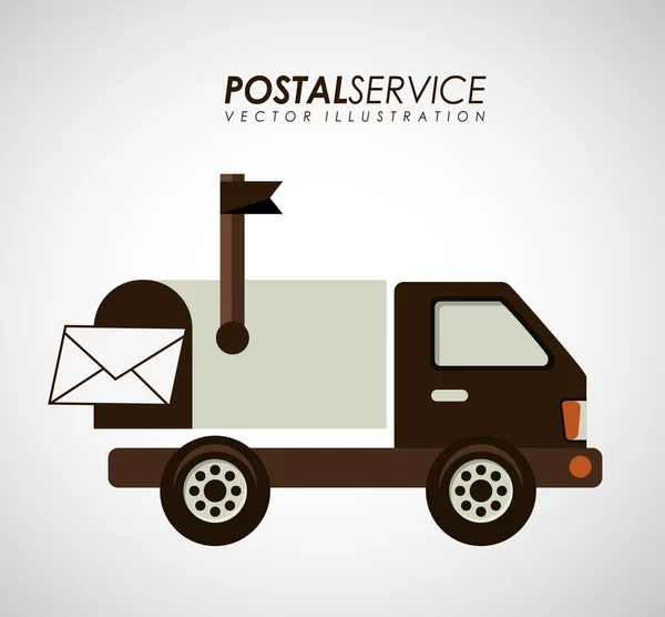 Diseño del servicio postal — Vector de stock