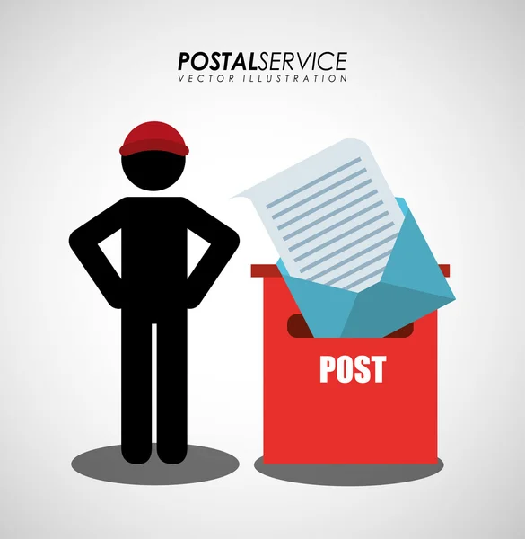 Дизайн почтовых услуг — стоковый вектор