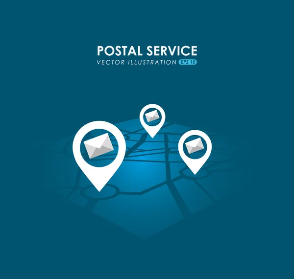 Diseño del servicio postal — Archivo Imágenes Vectoriales