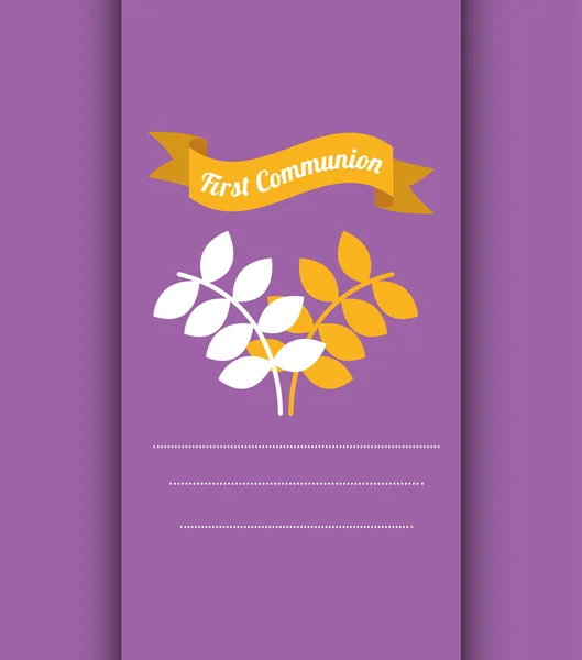 Diseño de la tarjeta de primera comunión — Archivo Imágenes Vectoriales