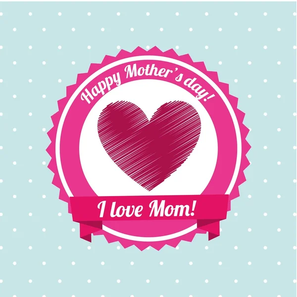 Mothers day card design — Stock Vector