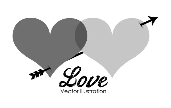 Design della carta d'amore — Vettoriale Stock