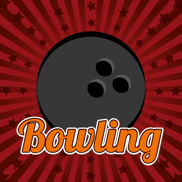 Bowling design del gioco — Vettoriale Stock