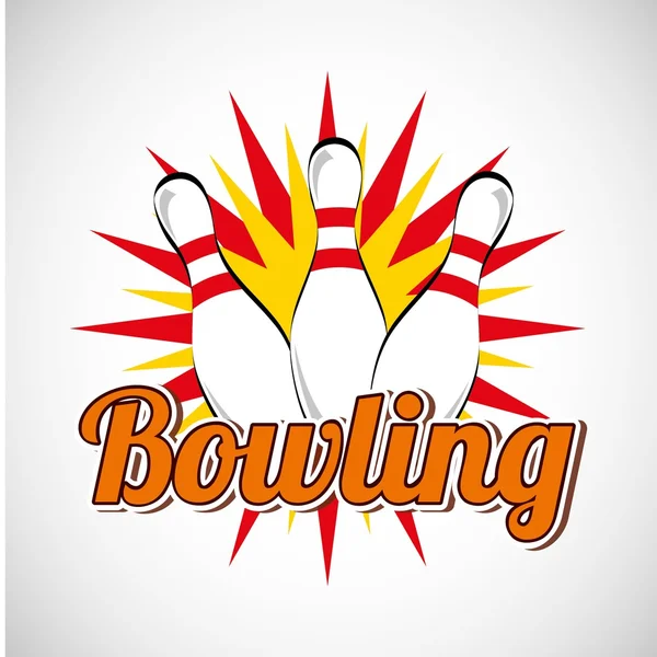 Conception de jeu de bowling — Image vectorielle