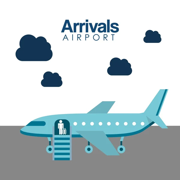 Diseño de terminal de aeropuerto — Vector de stock