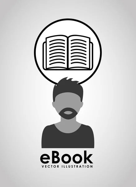 E-book design de conceito — Vetor de Stock